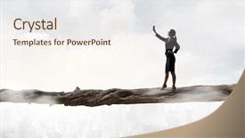  Presentation with mobile nokia - Presentation theme having people catch mobilphone - businesswoman catching moment on her background and a sky blue colored foreground