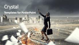  Presentation with mobile assessment - Beautiful PPT theme featuring people catch mobilphone - businesswoman catching moment on her backdrop and a gray colored foreground