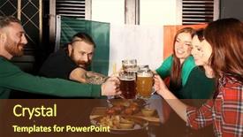  Presentation with saint patrick day - Beautiful presentation theme featuring celebrating saint patrick's day backdrop and a tawny brown colored foreground