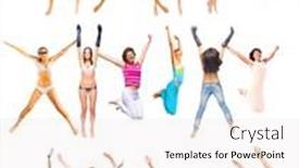  Presentation with team achievement - Amazing presentation theme having people-celebrating-team-achievement backdrop and a white colored foreground