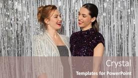  Presentation with happy holidays - Cool new theme with people-celebration-and-holidays-concept backdrop and a coral colored foreground