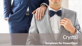  Presentation with biology sex - Amazing presentation design having people celebration homosexuality same-sex backdrop and a gray colored foreground