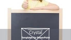  Presentation with mail - Cool new slide deck with people-childhood-gesture-and-mail backdrop and a gray colored foreground