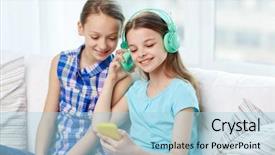  Presentation with friendship - Slide deck having friendship concept - happy little girl background and a light blue colored foreground