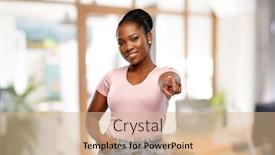  Presentation with choice - Beautiful PPT theme featuring people-choice-and-gesture-concept backdrop and a coral colored foreground