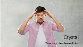  Presentation with mind - Amazing PPT theme having people concentration and mind concept backdrop and a soft green colored foreground