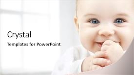  Presentation with happiness - Audience pleasing presentation theme consisting of people concept - adorable baby backdrop and a white colored foreground