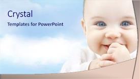  Presentation with child eye - Amazing presentation design having people concept - adorable baby backdrop and a  colored foreground
