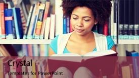  Presentation with american literature - Slide set with people concept - african american background and a violet colored foreground