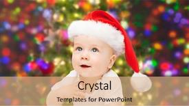  Presentation with baby christmas - Presentation theme featuring people concept - beautiful little baby background and a  colored foreground