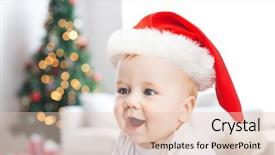  Presentation with baby christmas - PPT layouts enhanced with people concept - beautiful little baby background and a lemonade colored foreground
