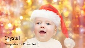  Presentation with baby christmas - Audience pleasing presentation consisting of people concept - beautiful little baby backdrop and a  colored foreground