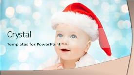  Presentation with christmas holidays - Presentation theme consisting of people concept - beautiful little baby background and a  colored foreground