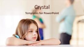  Presentation with sad girl - Slide deck enhanced with people concept - beautiful sad girl background and a lemonade colored foreground