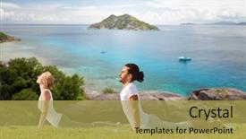  Presentation with people concept surgeon in mask - Slides featuring people concept - couple making yoga background and a yellow colored foreground