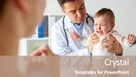  Presentation with people crying - Amazing PPT layouts having people concept - doctor or pediatrician backdrop and a coral colored foreground