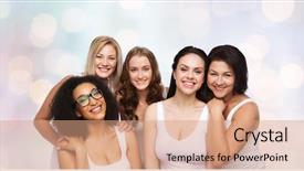  Presentation with women body - Presentation consisting of  background and a  colored foreground