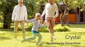  Presentation with generation - Cool new slides with people concept - happy family playing backdrop and a yellow colored foreground