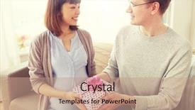  Presentation with birthday wife - Amazing slide deck having people concept - happy husband backdrop and a coral colored foreground