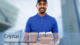  Presentation with food city - Presentation theme with people concept - happy indian background and a light blue colored foreground