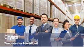  Presentation with international business - Presentation having people concept - happy international background and a ocean colored foreground