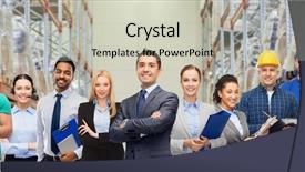  Presentation with export - PPT theme featuring people concept - happy international background and a soft green colored foreground