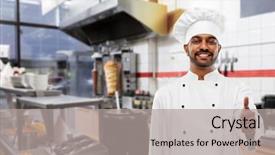  Presentation with cooking chef - Beautiful theme featuring shawarma - cooking profession and people concept backdrop and a light gray colored foreground