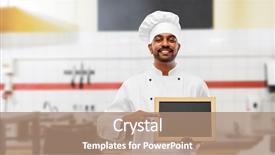  Presentation with indian restaurant - Presentation theme consisting of people concept - happy male indian background and a coral colored foreground