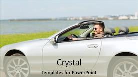  Presentation with car business - Audience pleasing slide deck consisting of people concept - happy man backdrop and a light gray colored foreground