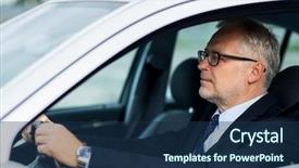  Presentation with automobile - Amazing theme having people concept - happy senior backdrop and a  colored foreground