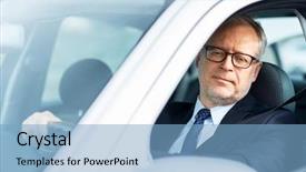  Presentation with automobile - Audience pleasing PPT layouts consisting of people concept - happy senior backdrop and a light blue colored foreground