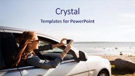  Presentation with young happy people smiling - PPT theme enhanced with people concept - happy smiling teen background and a sky blue colored foreground