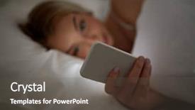  Presentation with internet communication - Audience pleasing presentation theme consisting of people concept - happy smiling young backdrop and a dark gray colored foreground