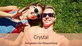  Presentation with teenage love - Presentation design having  background and a  colored foreground