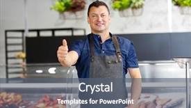  Presentation with fish people - PPT theme enhanced with people concept - male seafood background and a ocean colored foreground