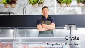  Presentation with fish people - Amazing theme having people concept - male seller backdrop and a lemonade colored foreground