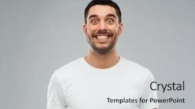  Presentation with funny - Beautiful presentation theme featuring people concept - man with funny backdrop and a light gray colored foreground
