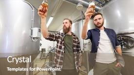  Presentation with craft beer - PPT layouts featuring people concept - men testing non background and a  colored foreground