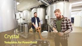  Presentation with craft beer - Theme featuring people concept - men with non background and a  colored foreground