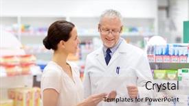  Presentation with medicine - Audience pleasing slide deck consisting of people concept - senior apothecary backdrop and a lemonade colored foreground