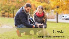  Presentation with patient and family centered care - Audience pleasing presentation theme consisting of people concept - smiling couple backdrop and a yellow colored foreground