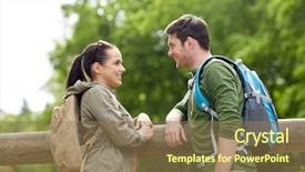  Presentation with tourism hiking - Cool new PPT layouts with  backdrop and a  colored foreground