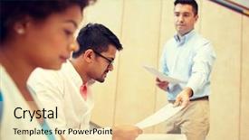  Presentation with high school students - Audience pleasing presentation design consisting of people concept - teacher giving test backdrop and a lemonade colored foreground