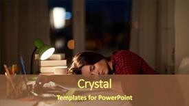  Presentation with tired - PPT layouts featuring people concept - tired student background and a tawny brown colored foreground