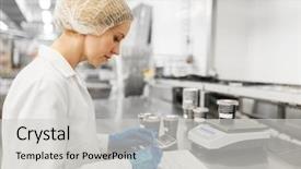  Presentation with weighing scale - Amazing slide deck having people concept - woman weighing ice backdrop and a light gray colored foreground