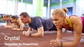  Presentation with heart rate - Amazing PPT layouts having people concept - woman with heart backdrop and a coral colored foreground