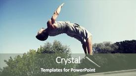  Presentation with sport - Slide set consisting of people concept - young man jump background and a  colored foreground