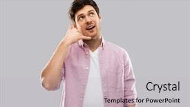  Presentation with people - Amazing PPT layouts having people concept - young man showing backdrop and a soft green colored foreground