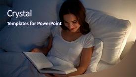  Presentation with young people diversity - PPT layouts enhanced with people concept - young woman reading background and a ocean colored foreground