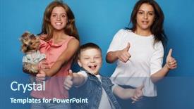  Presentation with happiness - Beautiful presentation featuring people concept brother ans backdrop and a ocean colored foreground